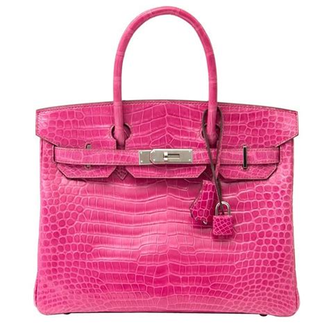 fuchsia hermes crocodile birkin bag|Hermes Birkin 30 Crocodile Porosus Lisse Fuchsia .